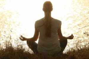 woman meditating